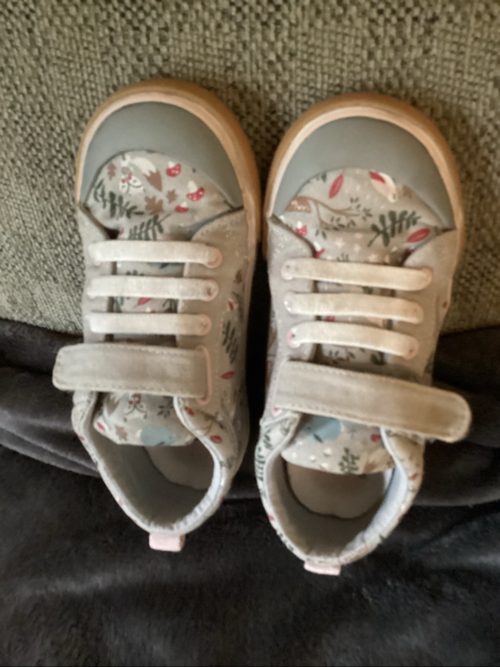 Girls See Kai Run woodland sneakers size 12 1/2 with Velcro closure.